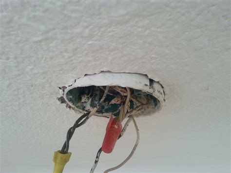 ceiling electrical box repair|installing ceiling outlet box.